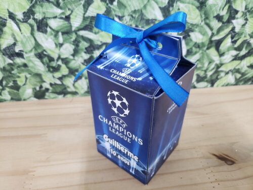 Champions Lembrancinha Caixa Milk Personalizada