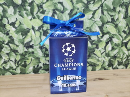 Champions Lembrancinha Caixa Milk Personalizada
