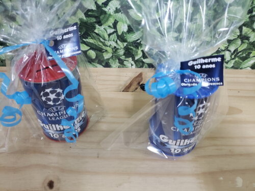 Champions Lembrancinha Cofrinhos Personalizados e Embalados