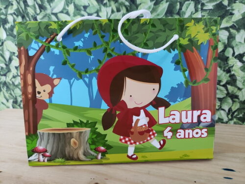 Chapeuzinho Vermelho Sacola Horizontal Pronta Entrega