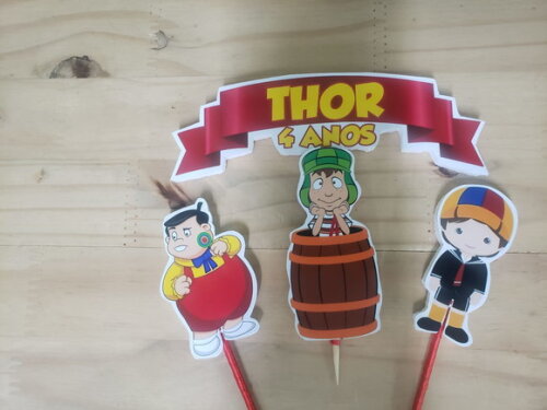 Chaves Topo de Bolo Personalizado