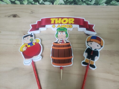 Chaves Topo de Bolo Personalizado