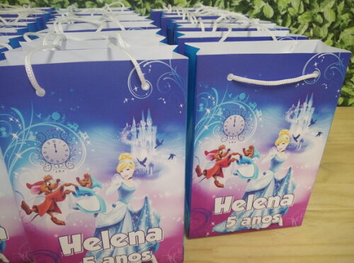 Cinderela Sacola Personalizada Pronta Entrega