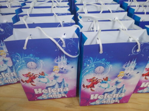 Cinderela Sacola Personalizada Pronta Entrega