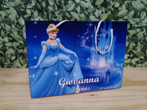 Cinderela Sacola Personalizada Pronta Entrega Tam 22x17x5,5