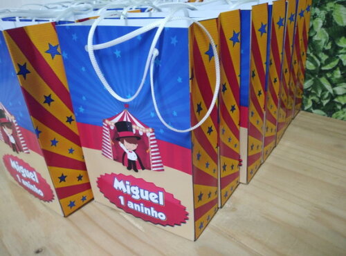 Circo Sacola Personalizada Pronta Entrega