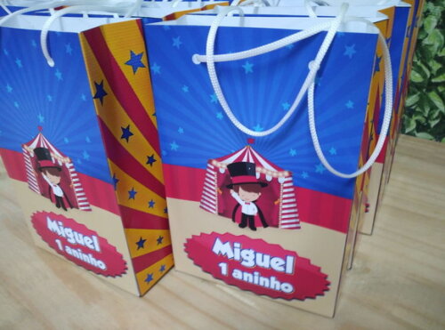 Circo Sacola Personalizada Pronta Entrega