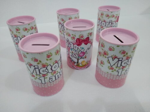 Cofrinhos Jardim Encantado Personalizado 10 Unidades