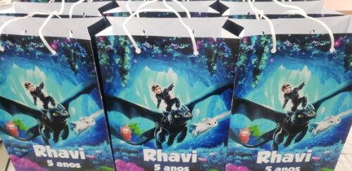 Como Treinar o Seu Dragão Sacola Personalizada