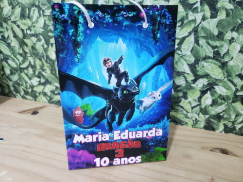 Como Treinar Seu Dragão Sacola Personalizada Pronta Entrega