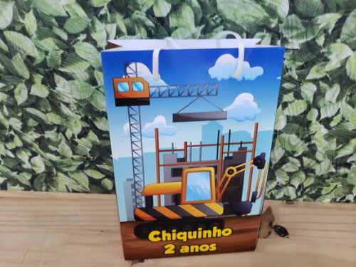Construção Sacola Personalizada Pronta Entrega