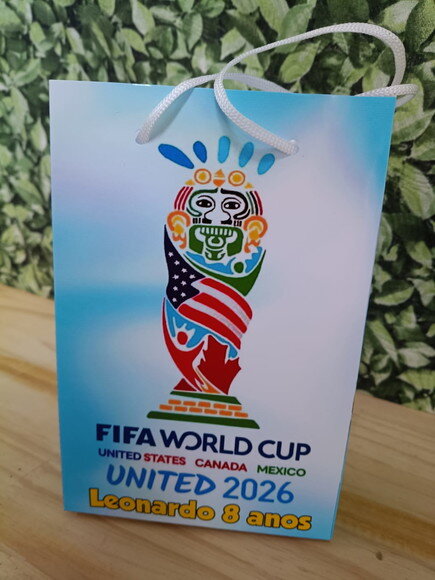 Copa do Mundo 2026 Sacola Personalizada Tam 29x20x8 cm