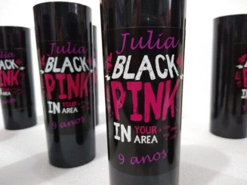 Copo Long Drink Black e Pink Personalizado