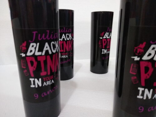 Copo Long Drink Black e Pink Personalizado