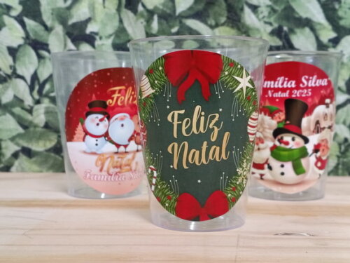 Copo Natal 300 ml Personalizado Pronta Entrega