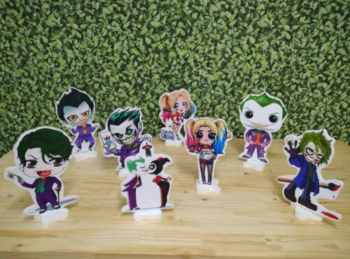 Coringa e Arlequina Baby Kit de Mesa Displays 8 Peças