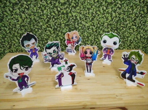 Coringa e Arlequina Baby Kit de Mesa Displays 8 Peças