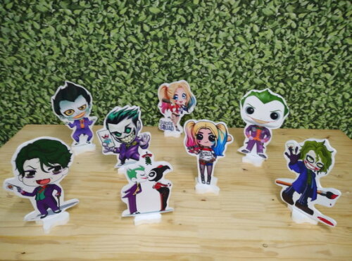 Coringa e Arlequina Baby Kit de Mesa Displays 8 Peças
