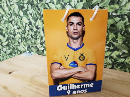 Cristiano Ronaldo Al Nassr Sacola Personalizada Pronta Entg