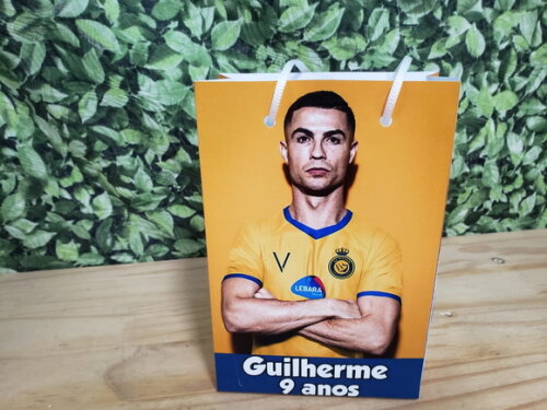 Cristiano Ronaldo Al Nassr Sacola Personalizada Pronta Entg