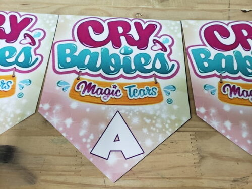 Cry Babies Varal Personalizado Parabens Mais Nome