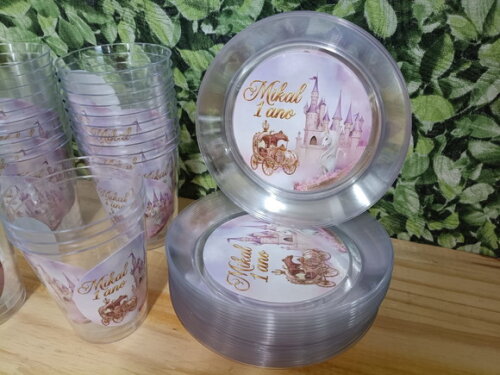 Descartáveis Personalizados Copo 300 ml Prato Sobremesa