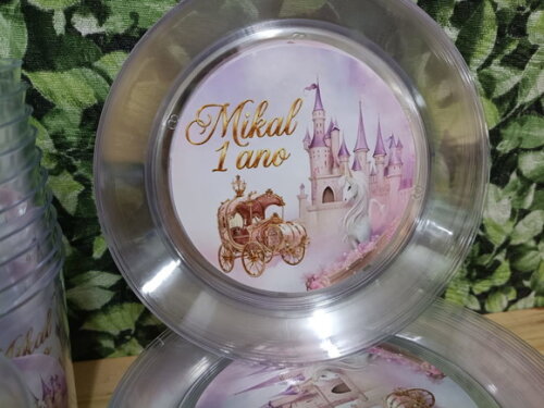 Descartáveis Personalizados Copo 300 ml Prato Sobremesa