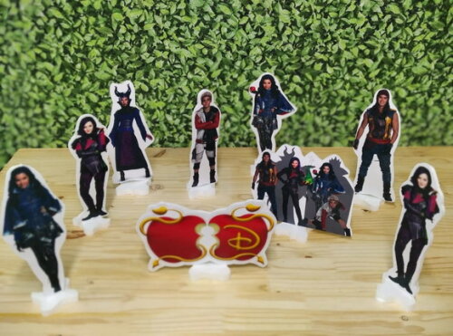 Descendentes Kit de Mesa Displays 9 Peças Pronta Entrega