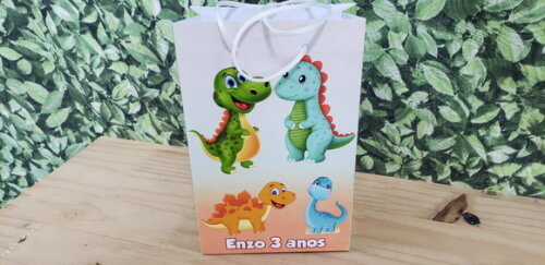 Dino Baby Sacola Personalizada Pronta Entrega