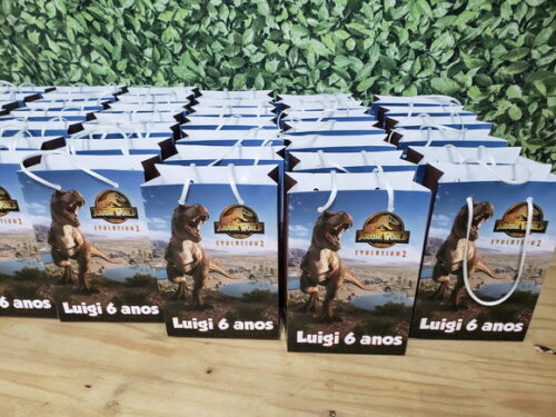 Dinossauro Sacola Personalizada Pronta Entrega