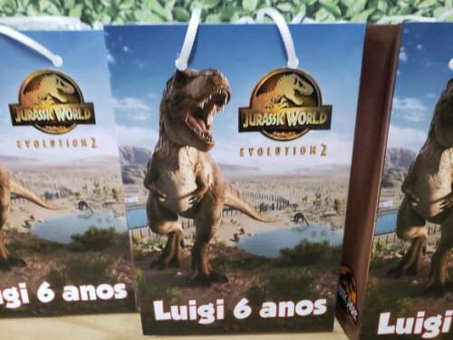 Dinossauro Sacola Personalizada Pronta Entrega
