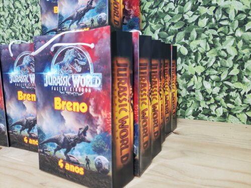Dinossauros Jurassic World Sacola Personalizada P Entrega