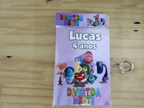 Divertidamente Caderninho Colorir Personalizado