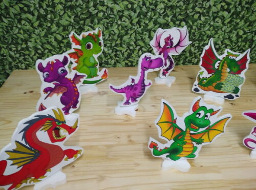 Dragões Kit de Mesa 10 Peças Displays Pronta Entrega