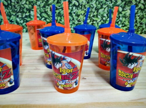 Dragon Ball Copos Canudos Personalizados Pronta Entrega