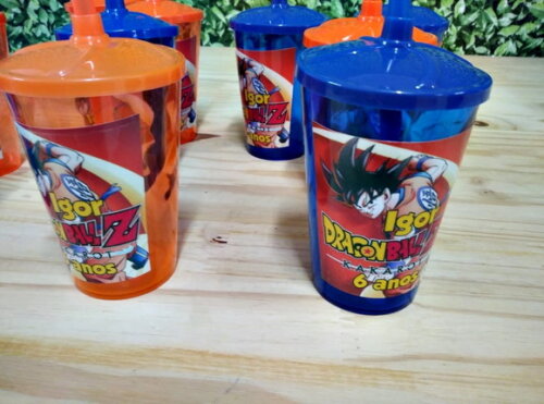 Dragon Ball Copos Canudos Personalizados Pronta Entrega