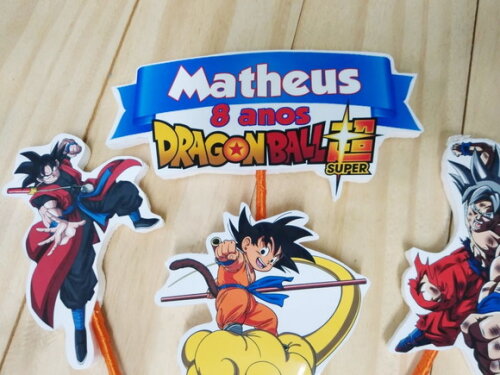 Dragon Ball Topo de Bolo Personalizado