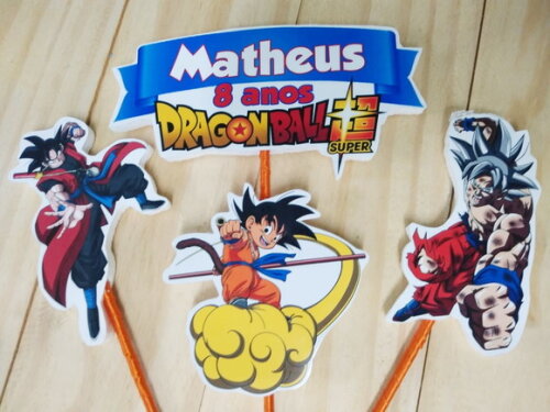 Dragon Ball Topo de Bolo Personalizado