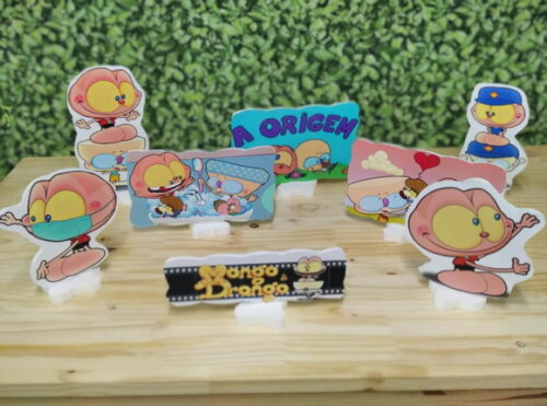 Drongo e Mongo Kit de Mesa Displays 8 Peças Pronta Entrega