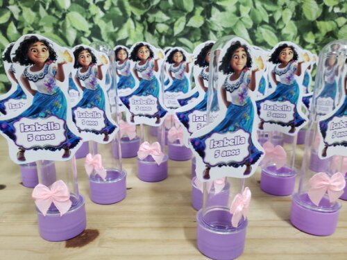 Encanto Tubetes com Apliques Personalizados Pronta Entrega