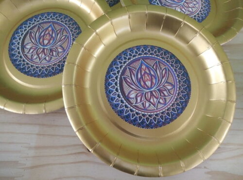Esotérico Pratos Decorados Pronta Entrega