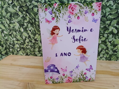 Fadas Sacola Personalizada Tam 24x18x8 cm Pronta Entrega