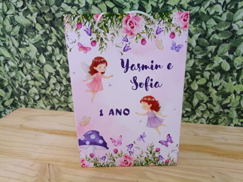 Fadas Sacola Personalizada Tam 24x18x8 cm Pronta Entrega