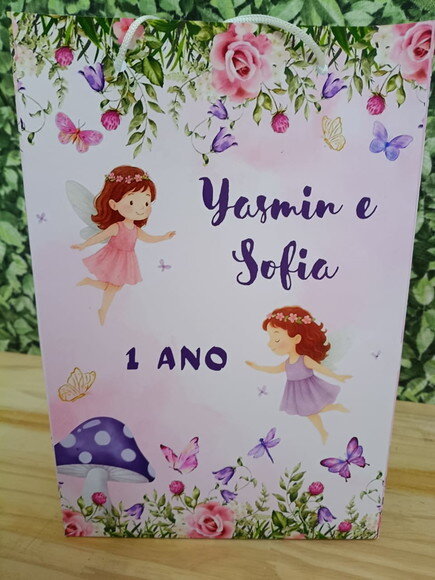 Fadas Sacola Personalizada Tam 24x18x8 cm Pronta Entrega
