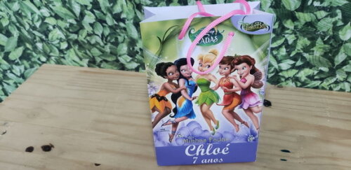 Fadas Sininho Sacola Personalizada Pronta Entregatam Médio