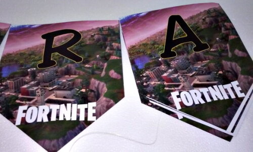Faixa Parabens + Nome Fortnite Personalizada