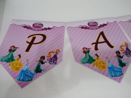 Faixa Parabens Princesas Mais Nome Personalizada
