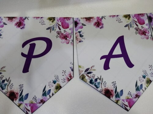 Faixa Varal Floral Parabens Mais Nome