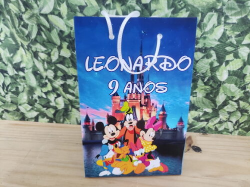 Familia Disney Sacola Personalizada Pronta Entrega