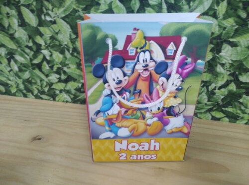 Familia Disney Sacola Personalizada Pronta Entrega
